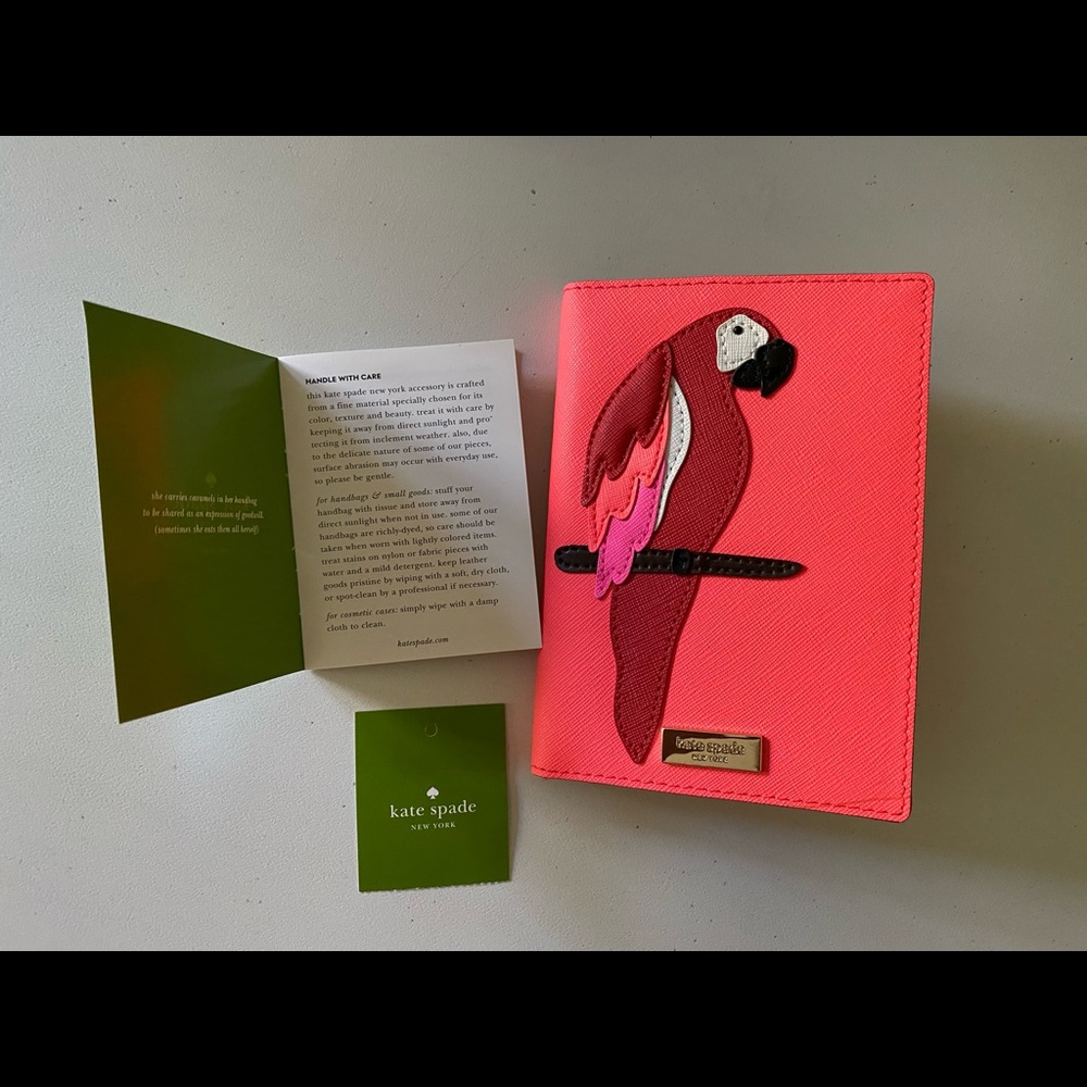 Kate Spade New York TALK THE TALK PARROT  wallet/ passport. NWT.